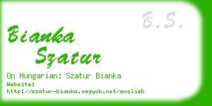 bianka szatur business card